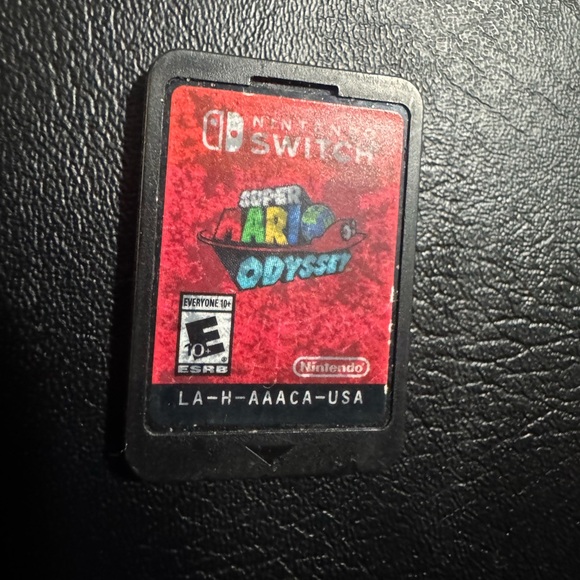 Nintendo Switch Super Mario Odyssey Game Card - Red and Black